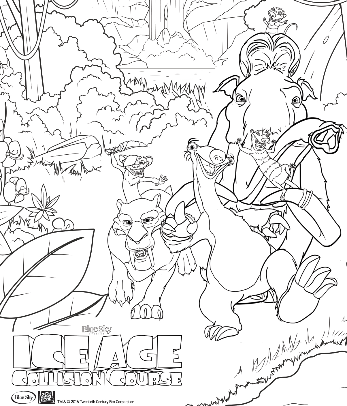 ice age 2 free coloring pages - photo #39